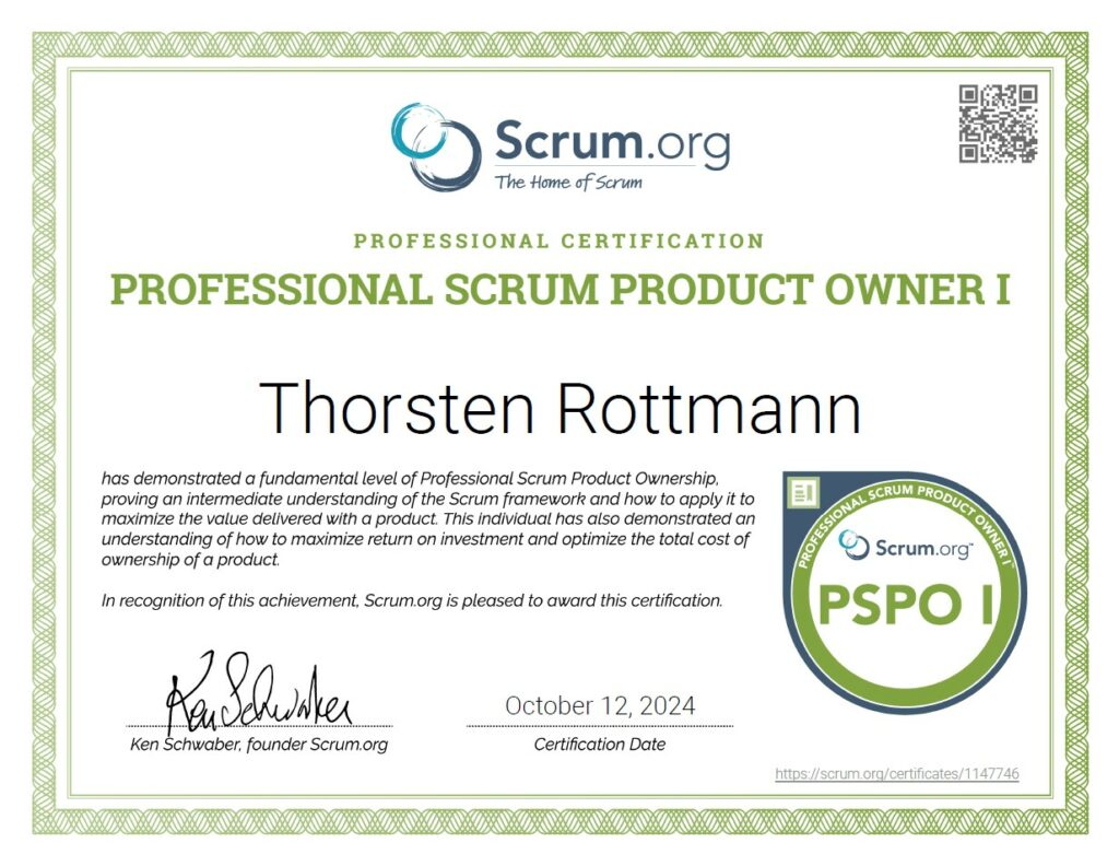 Professional Scrum Product Owner I