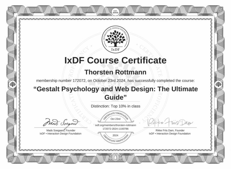 Gestalt Psychologie im Webdesign
