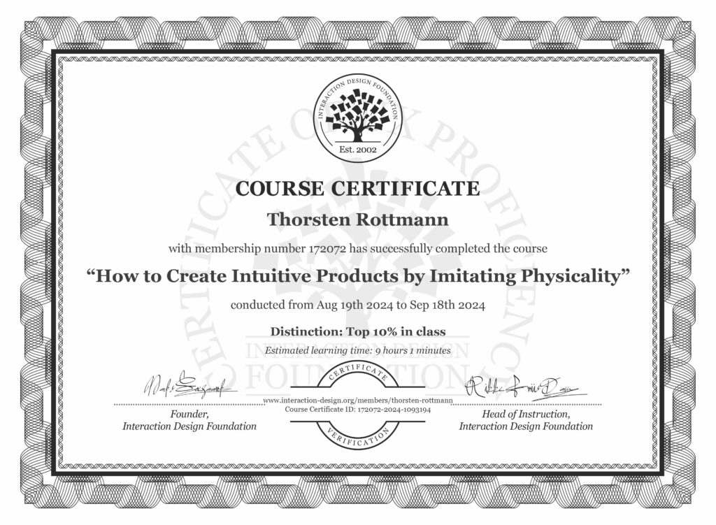 Intuitive Produkte durch Nachahmung der Physikalität gestalten